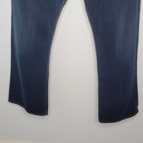 Levi's Type 1 Jeans Iconic Straight Men's Size 38x29 Dark Wash Cotton Blend - Picture 4 of 9